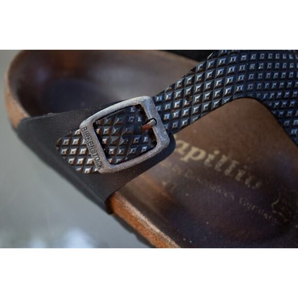 BIRKENSTOCK Sandals Gizeh Thong BLACK Polka Dot Papillio Womens 36-35 / L5 - Picture 11 of 13